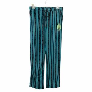 Disney Haunted Mansion Women’s XS Green Black Striped Pajama Lounge Pants NWOT